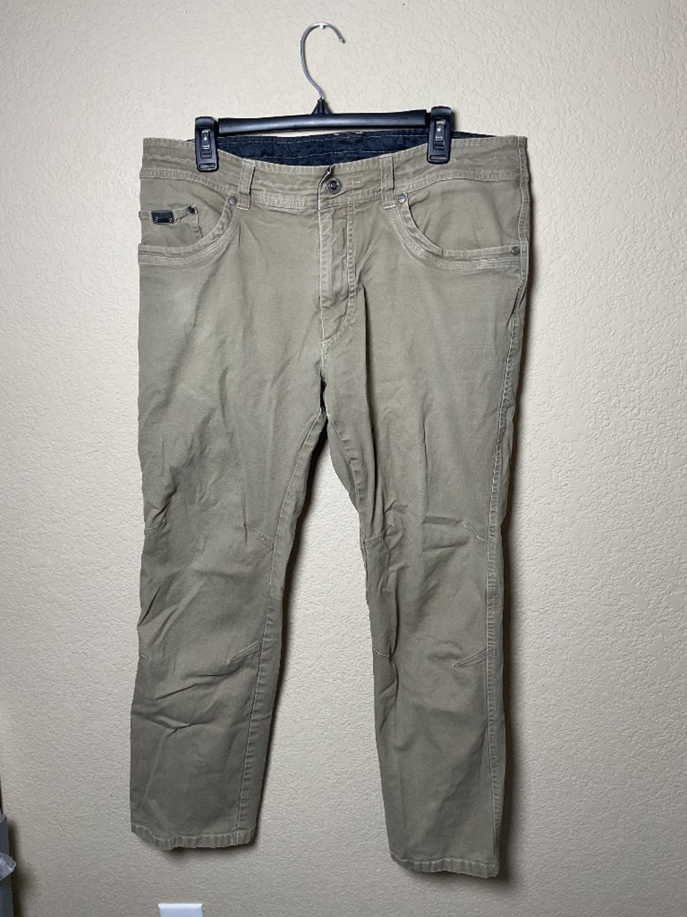 KUHL Mens 36X30 Khaki Kanvus Jean Lightweight Work Outdoors Hiking *CALL OUT*